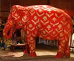 Painted elephant. (©AP Photo)
